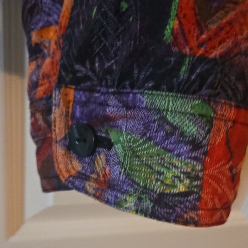 Chico's Multicolor Abstract Lightweight Blazer Vt… - image 4